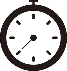 Clock icon in flat style. Business watch. Vector design element for you project