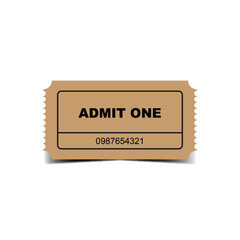 disposable pine colored ticket