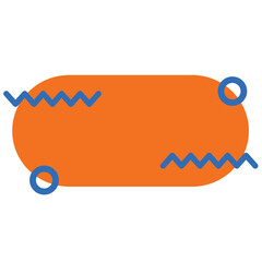 Illustration of orange text bubbles for cartoon, comic, chat, messages, business, communication, promotion, print, ad template, social media post, price tag, web button, mobile, app, online shopping