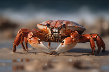 Crab on the beach - Generative AI