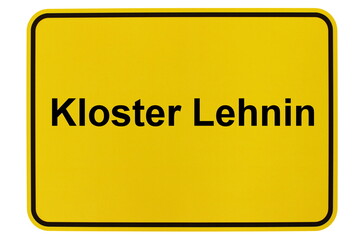 Illustration eines Ortsschildes der Gemeinde Kloster Lehnin in Brandenburg