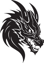 Dragon head vector illustration, SVG
