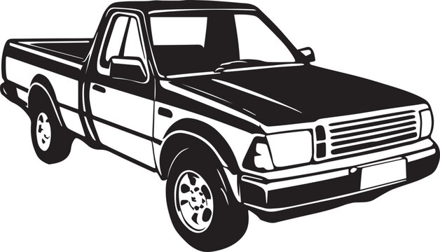recommend clip art: Classic Truck 90s, Muscle car, Classic car, Stencil, Silhouette, Vector Clip Art - Truck 4x4 Off Road 