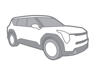 SUV - VECTOR ILLUSTRATOR ON WHITE BACKGROUND - VECTOR_T422 : 594932742