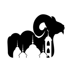 eid al-aldha sillhouette element