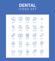 Dental related icon set