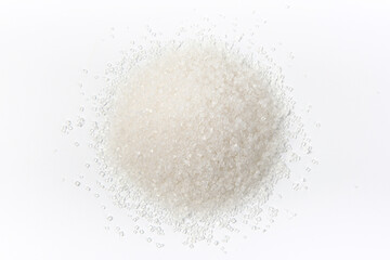 Fototapeta na wymiar heap of with sugar isolated on white background