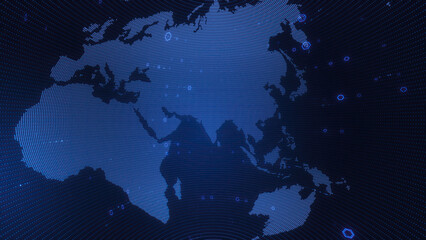 Fototapeta na wymiar dark blue world news background, corporate business report concept