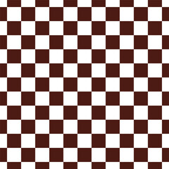 Seamless pattern with white brown checkerboard design 