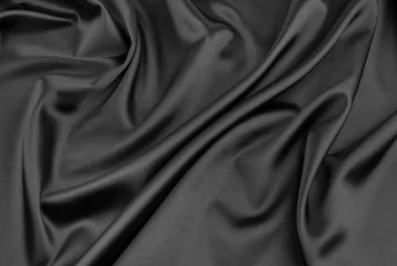 Foto op Plexiglas Texture black satin, silk background © nata777_7