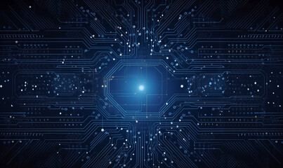 concetto quantico di tecnologia, sfondo futuristico blu , concetto di multiverso, ai 