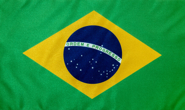Fabric Flag of Brazil background texture