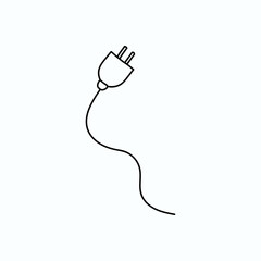 Fototapeta premium Hand drawn vector illustration of electric plug.