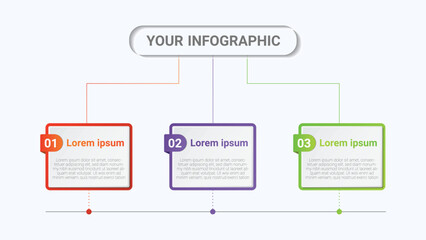 Colorful squire business infographic design free vector