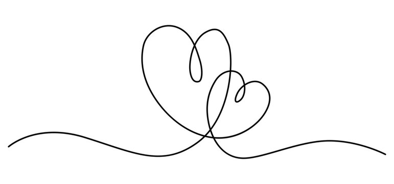 recommend clip art: Heart line. Vector illustration. Symbol of love. Line art.