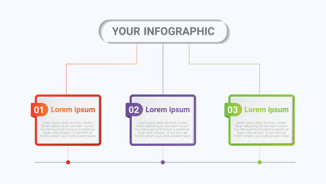 Colorful squire business infographic design free vector