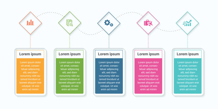 Modern squire infographic banner design Free Vector