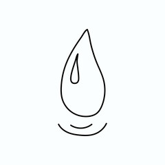 Hand drawn vector illustration of water drop.