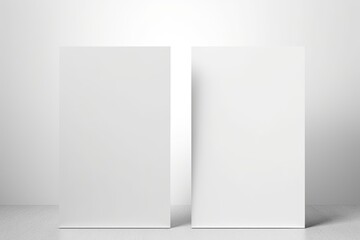 two empty white boxes on a plain white background. Generative AI