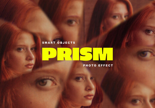 Inverted Prism Photo Effect Mockup