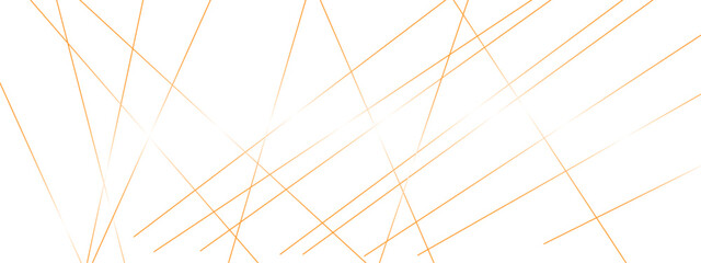 Abstract luxury gold geometric random chaotic lines with many squares and triangles shape on white background.