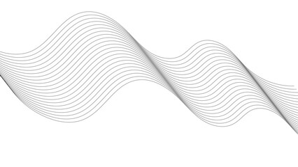 Abstract background with business lines white background. Abstract wave element for design. Digital future technology concept. Abstract white paper wave background and abstract gradient and white wave