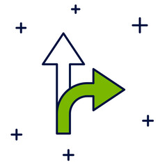 Filled outline Road traffic sign. Signpost icon isolated on white background. Pointer symbol. Isolated street information sign. Direction sign. Vector