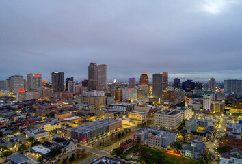 Fototapeta na wymiar Downtown New Orleans, Louisiana at sunset