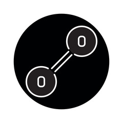 Oxygen formule color line icon. Pictogram for web page