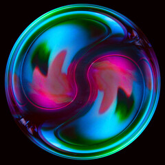 soap bubbles isolated on black background . Isolated .