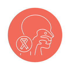 Cancer sinuscolor line icon. Human diseases.