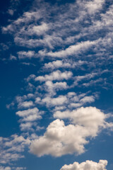 Fototapeta na wymiar Summer blue sky cloud gradient light white background. Beauty clear cloudy in sunshine calm bright winter air bacground.