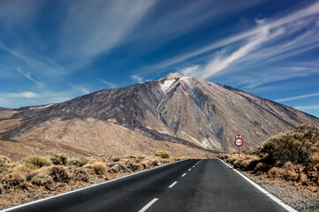 road to the volcano in Tenerife, Spain