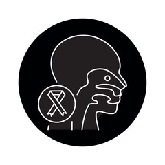 Cancer sinuscolor line icon. Human diseases.