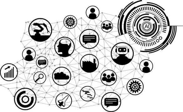 Globale Vernetzung mit digitalen Daten: K&uuml;nstliche Intelligenz verbindet alle Bereiche