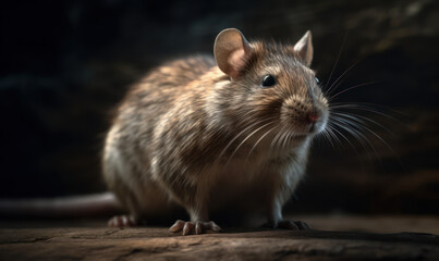 photo of cloud rat, also called cloudrunner in its natural habitat. Generative AI