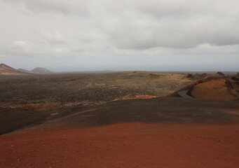 View over the Timanfaya National Park on Lanzarote