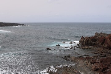 Fototapeta na wymiar Bay near the fishing village of El Golfo on Lanzarote