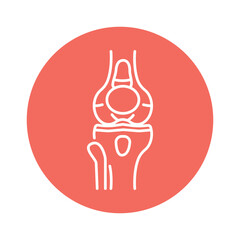 Bursitis color line icon. Pictogram for web page