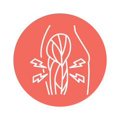 Polymyositis color line icon. Pictogram for web page