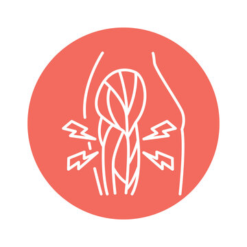 Polymyositis color line icon. Pictogram for web page