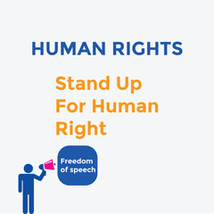 Stand up for human rights, like freedom of speech