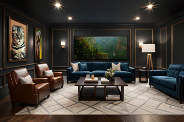 Fototapeta premium A luxurious and comfortable living room