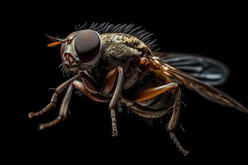 Capturing the Moment: High-Speed Photo of a Fly in Mid-Air