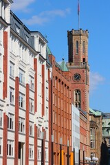 Fototapeta premium Bleichenfleet canal in Hamburg city, Germany