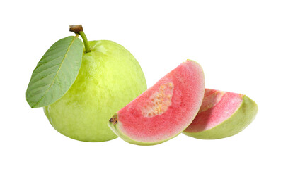 pink guava fruit isolated on transparent png