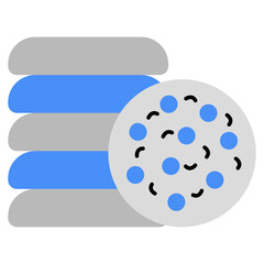 An editable design icon of biscuits