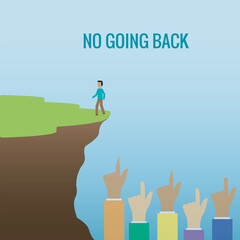 No Going Back Vector Illustration Graphic