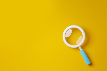 small magnifier look for or discover 3d render