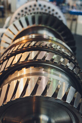 section model of a historic jet engine.